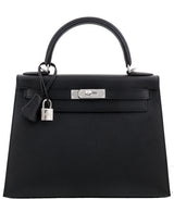Kelly 28 Sellier Epsom Black PHW