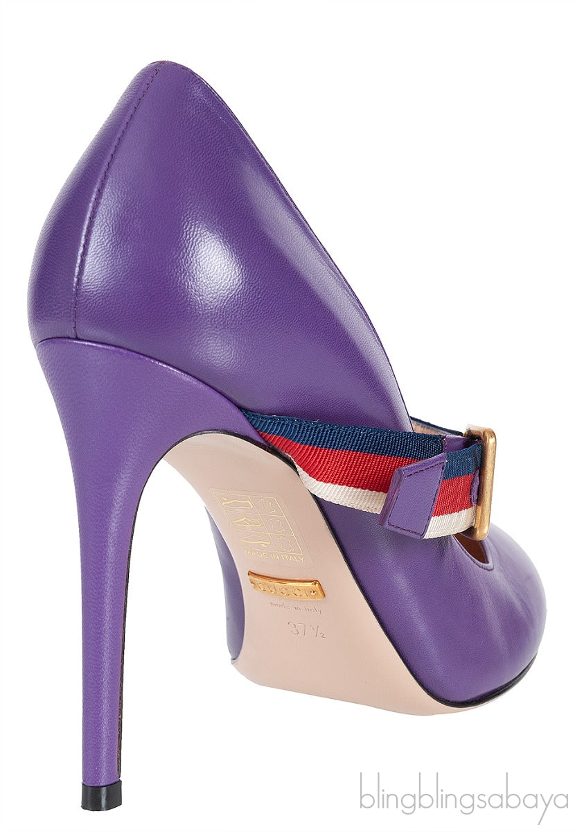 Gucci Purple Sylvie High Heels