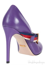 Gucci Purple Sylvie High Heels