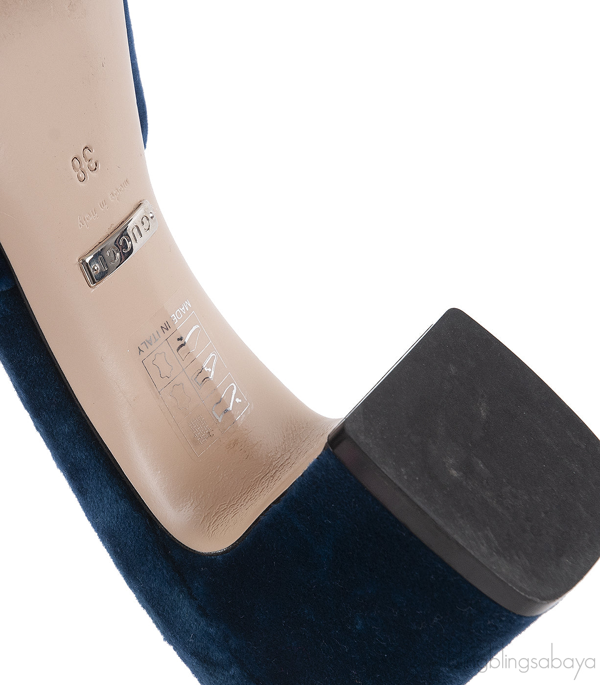 Gucci Blue Velvet G Crystal Madelyn Mules