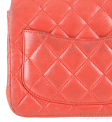 Coral Quilted Mini Flap Bag