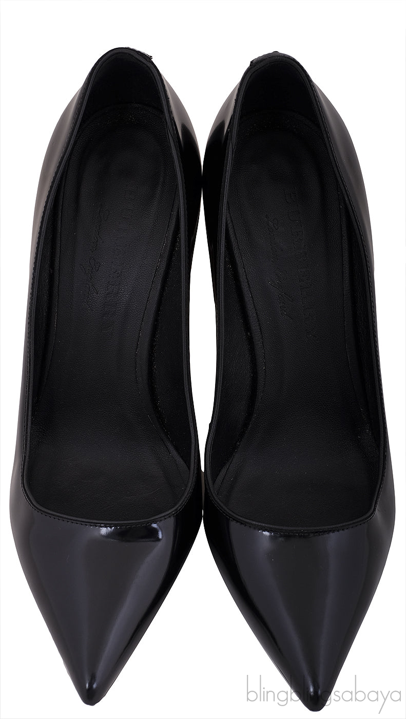 Black Pointed Toe Checkered Heels
