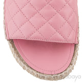 Pink Quilted Chain Slipper