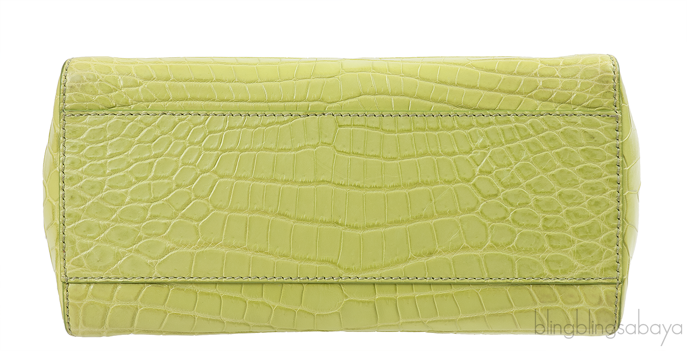 Apple Green Crocodile Mini Peekaboo