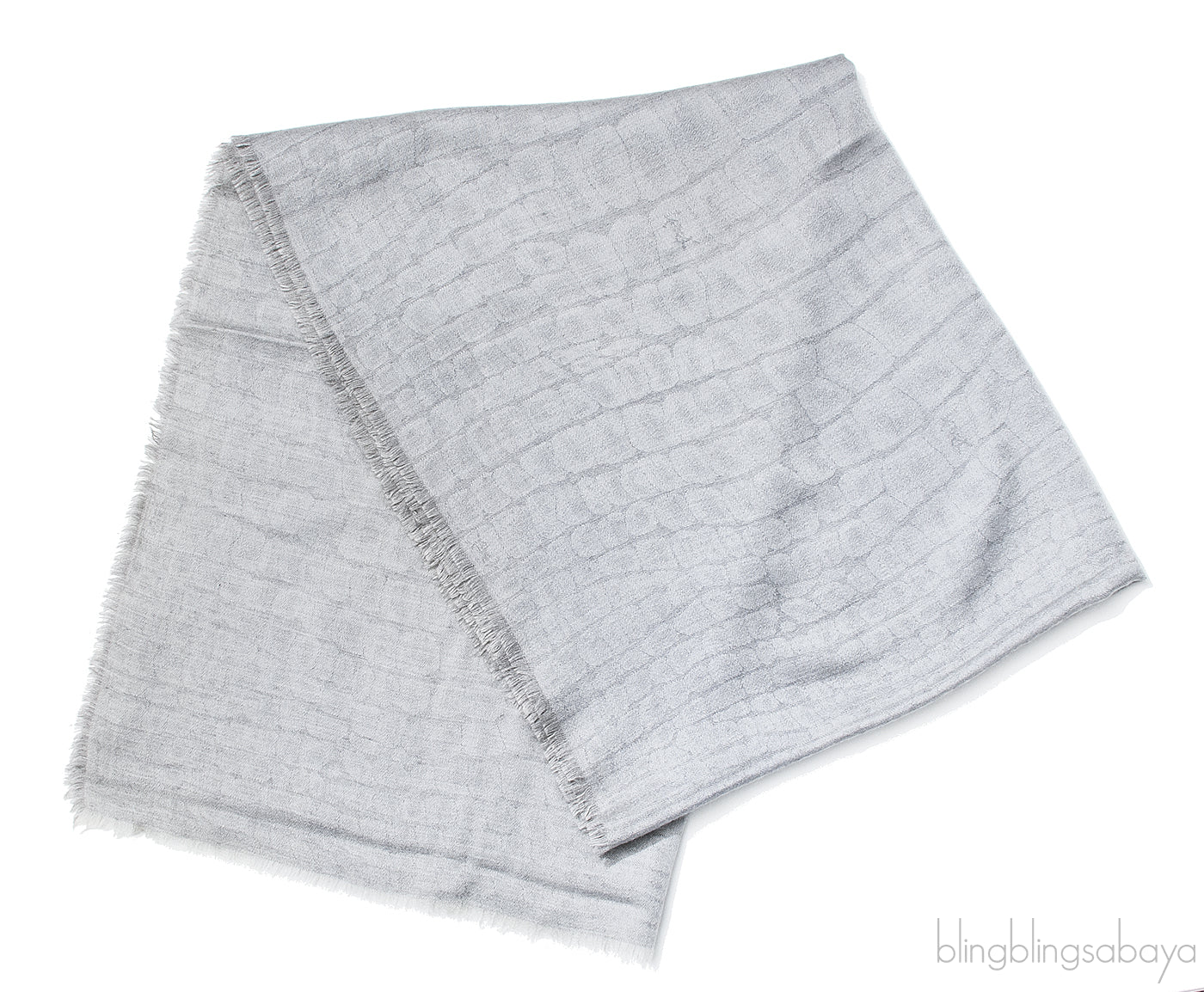 Crocodile Print Grey Stole