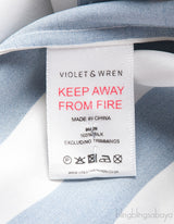 Blue & Off-white Stripe Belted Dress