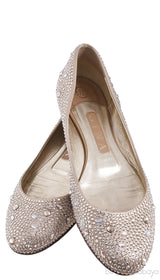 Nude Allegra Crystal Ballet Flat