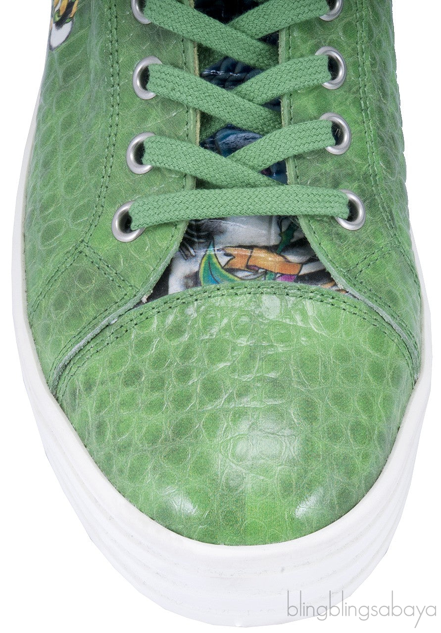 Mock Croc Tattoo Sneakers