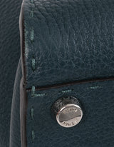 Fendi Selleria Peekaboo Dark Green Medium Python Handle Bag