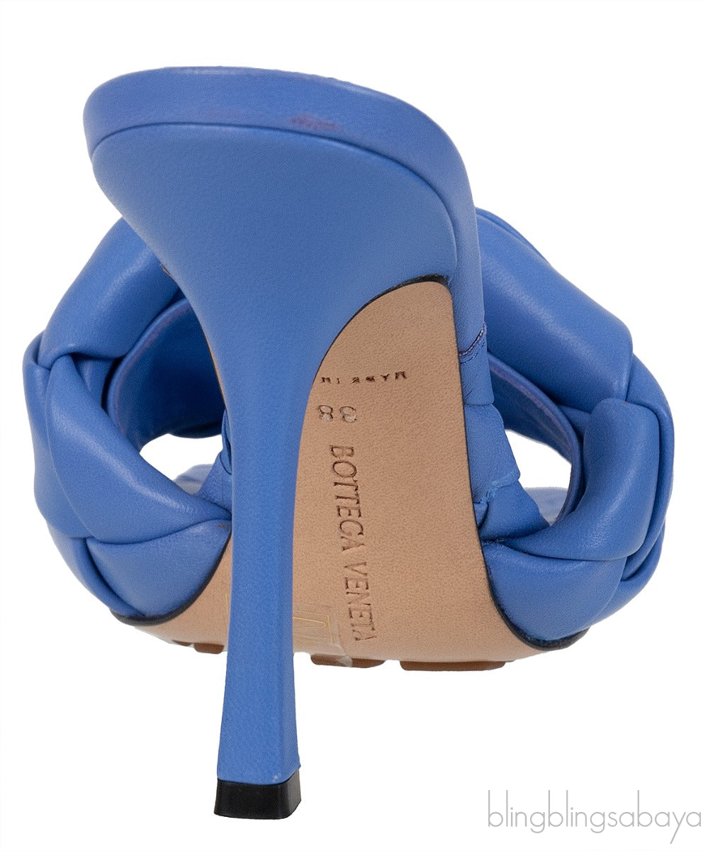 Bottega Veneta Blue Violet Lido Intrecciato Mules