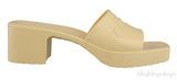 Yellow Rubber Slide Sandals
