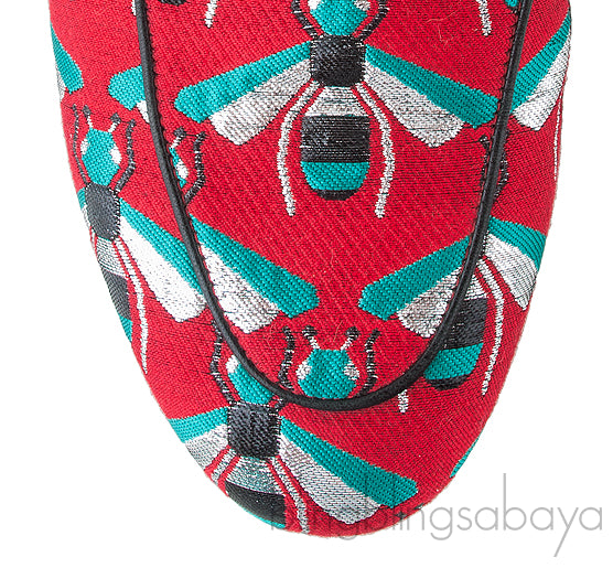 Bee Jacquard Princetown Sandals