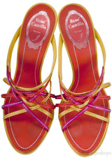 Multicolor Strappy Heels