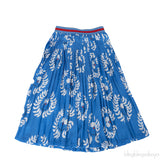 Beau Loves Blue Ping Pong Club Printed Pleated Kid Skirt