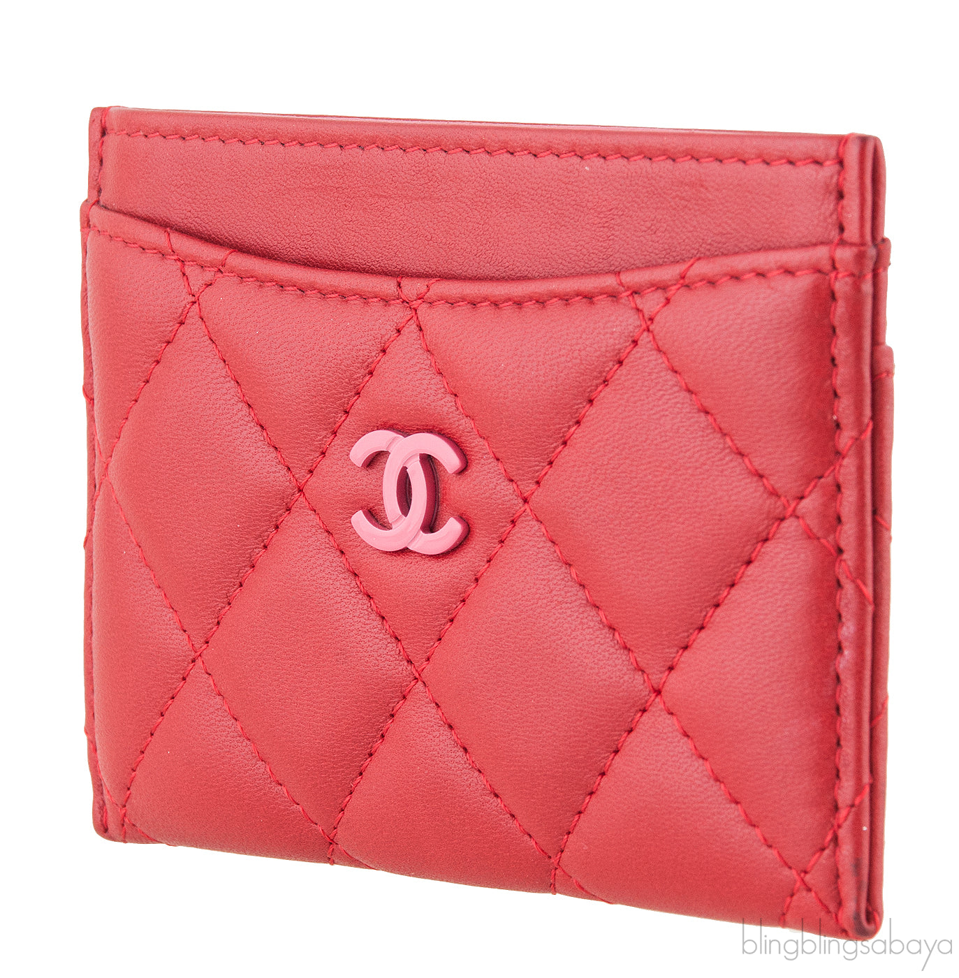 Red & Pink Quilted Cardholder