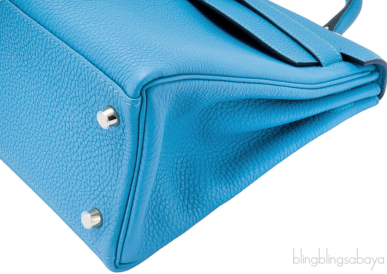 Kelly 32 Blue Turquoise Togo GHW
