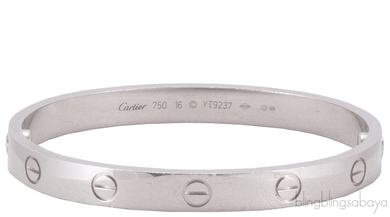 White Gold LOVE Bracelet