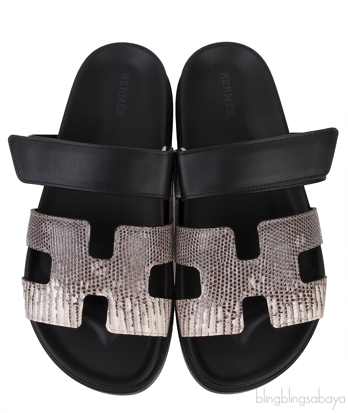 Chypre Lizard Ombre Noir Sandals