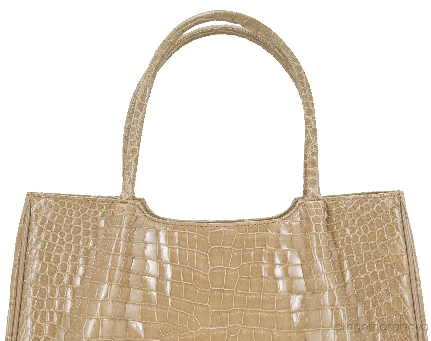 Beige Crocodile Handbag
