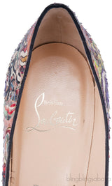 So Kate Multicolored Python Pumps