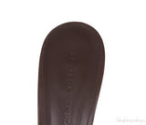 Brown Nappa Quilted Lido Mule Sandals