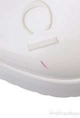 White Rubber Slide Sandals