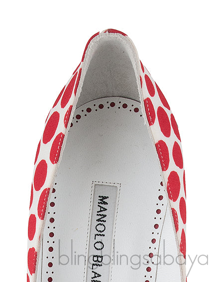 Polka Dot Pointed Toe Heels