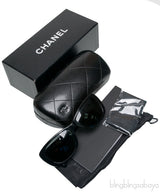 5186 Black Camellia Flower Sunglasses