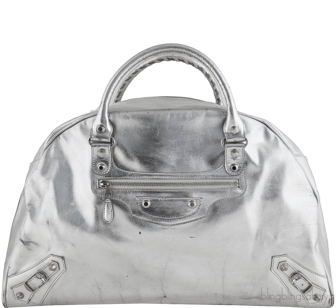 Silver Medium Bowling Bag