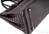 Birkin 35 Brown Matte Porosus PHW