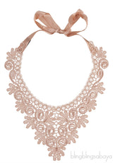 Nude Lace Cloth Necklace