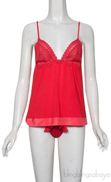 Red Camisole Set