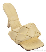 Yellow Lido Intrecciato Mules