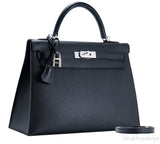 Kelly 32 Black Sellier Epsom