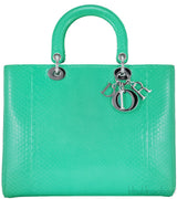 Lady Dior Green Python