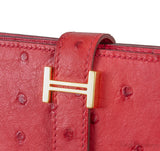 Bearn Bougainvillier Ostrich Wallet GHW