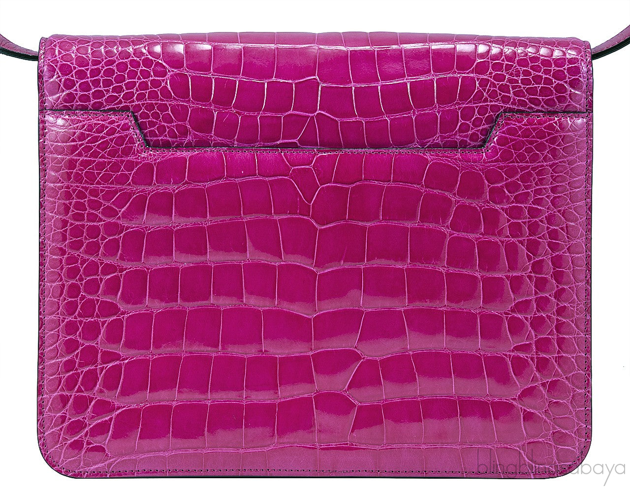 Natalia Croc Fuchsia Shoulder Bag