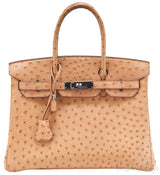 Birkin 30 Gold Ostrich PHW