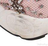 Pink Embellished Fusion Sneakers