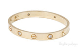 Yellow Gold LOVE Diamond Bracelet