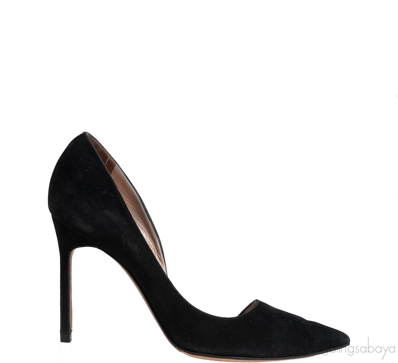 Black Suede Pointed Toe Heels