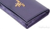 Prada Purple Saffiano Card Holder