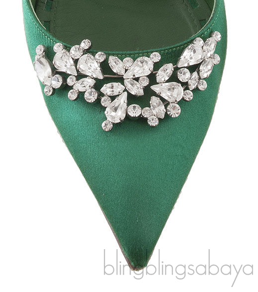 Lurum 90 Emerald Satin Pump