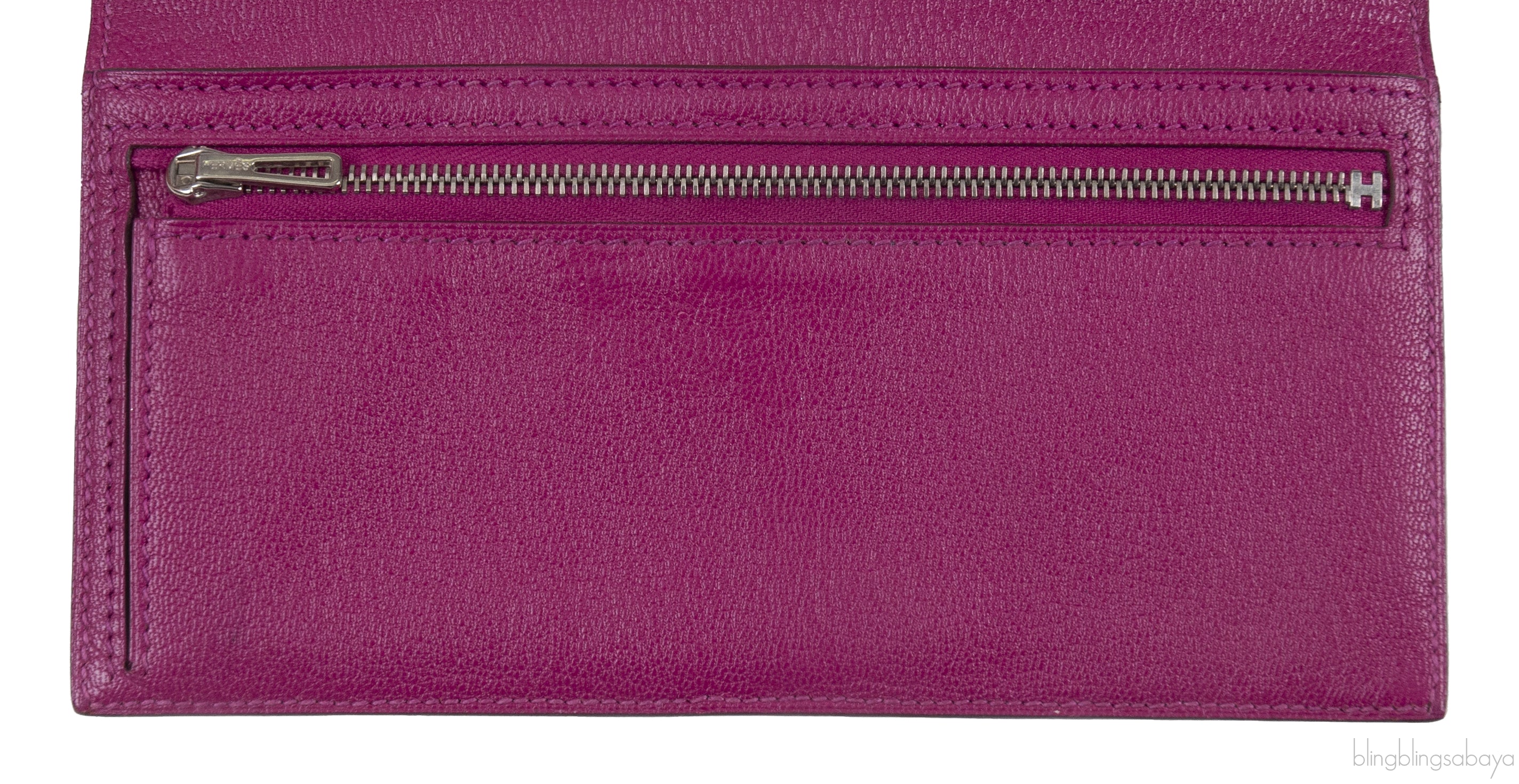 Hermes Bearn Rose Tyrien Crocodile Wallet