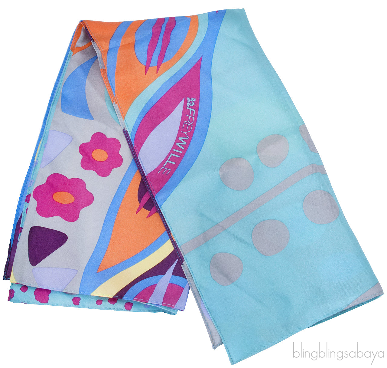 Multi-color Silk Satin Scarf