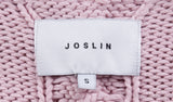 Light Pink Cable-knit Sweatshirt and Midi Skirt