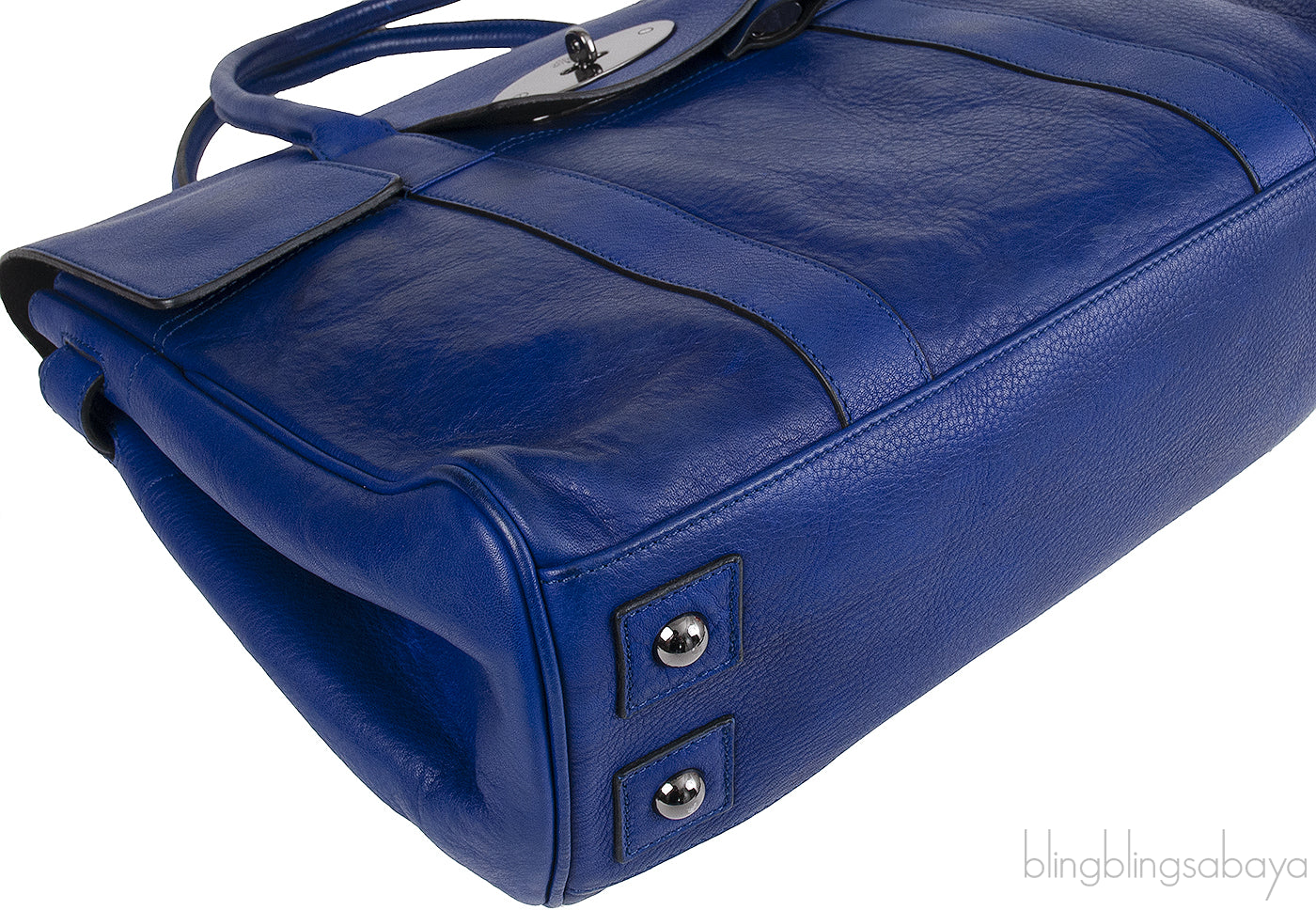Mulberry Bayswater Blue Top Handle Bag