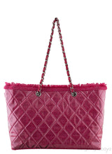 Quilted Pink Tweed PVC Tote