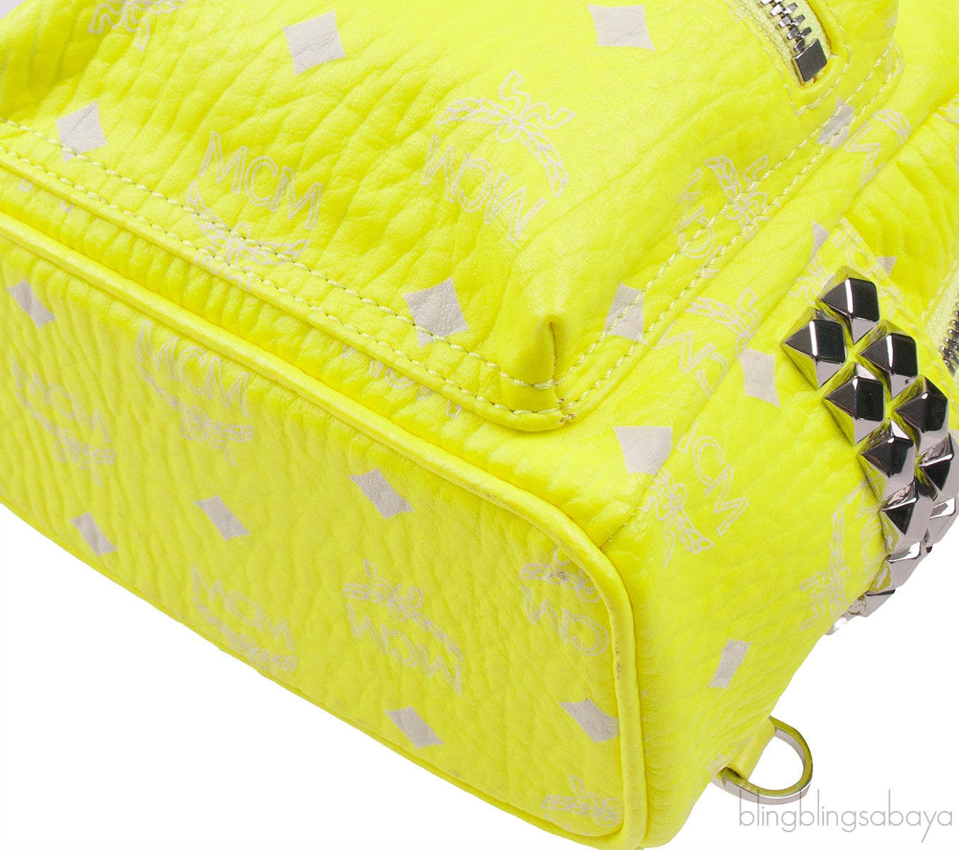 Neon Green Printed Mini Backpack