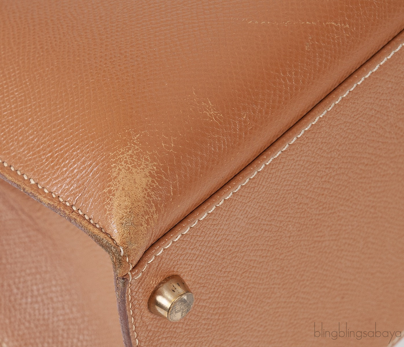 Vintage Kelly 35 Gold Courchevel Sellier GHW
